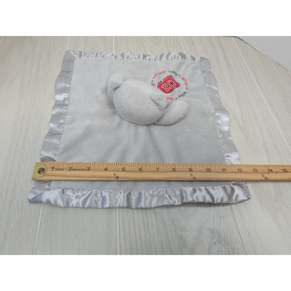 Baby Fanatics NC State Wolfpack gray teddy‎ bear lovey baby security blanket